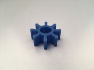 Piezas de goma moldeadas color azul, piezas especiales de la goma de silicona de la forma para la máquina