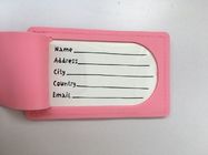 Piezas de goma moldeadas silicón rosado del color, etiquetas especiales del equipaje de la moda para las muchachas